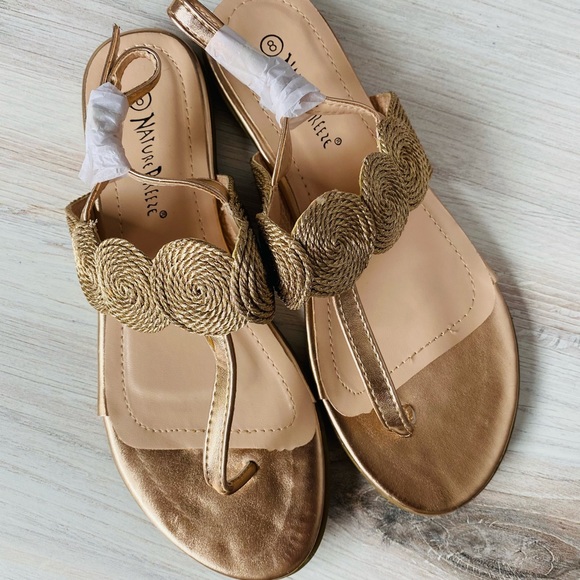 Gold Thong Sandal - Picture 2 of 4